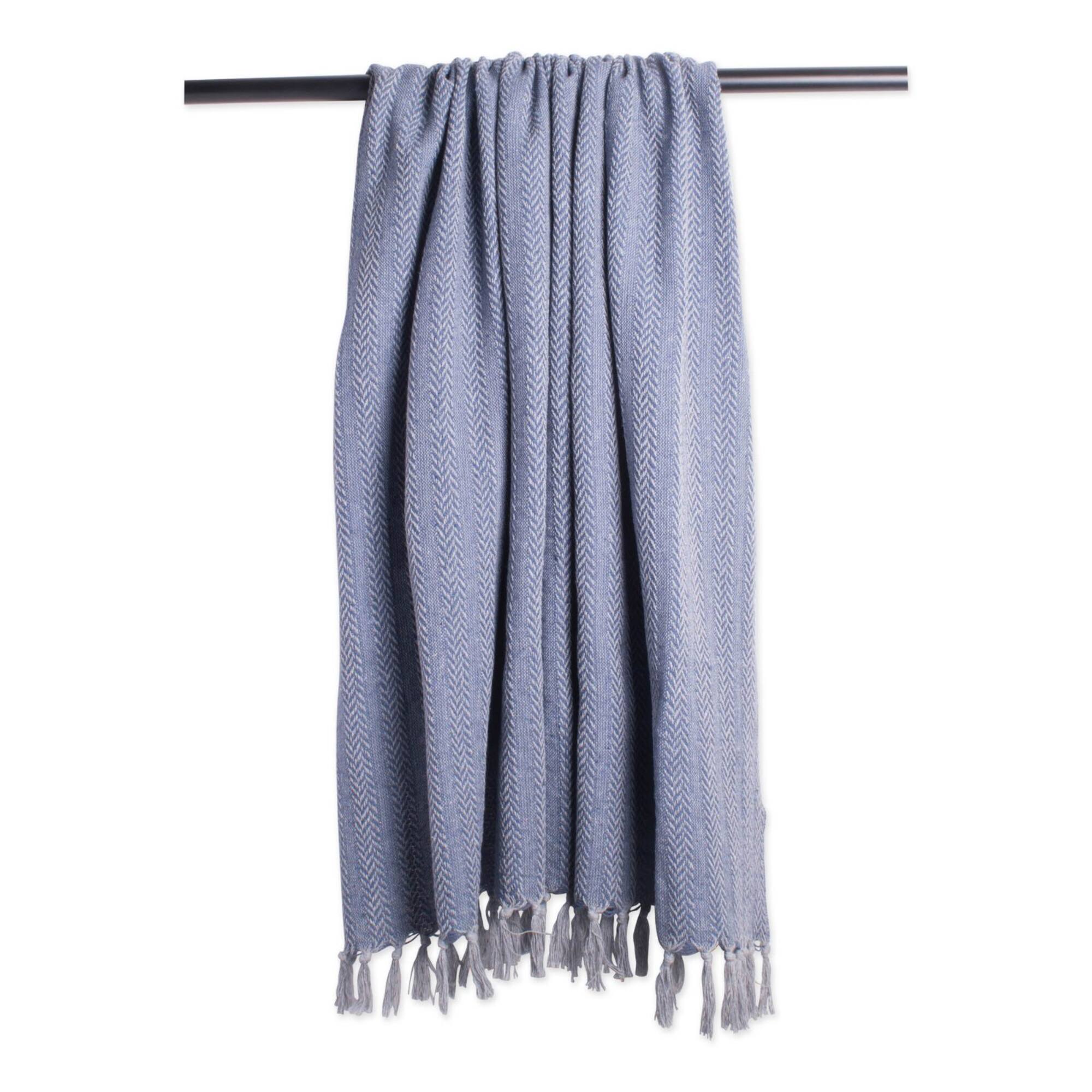 DII® French Blue Tonal Textured Throw